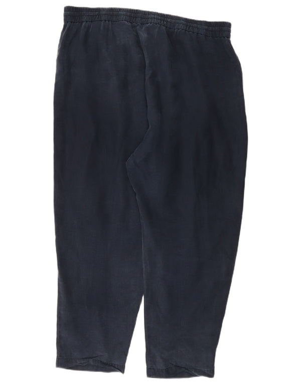 Pantaloni chino pentru femei cu talie înaltă Marks & Spencer UK 18 XL W38 L26 bleumarin