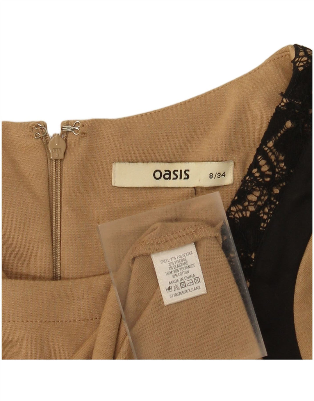 Rochie Oasis pentru femei UK 8, maro, poliester color bloc