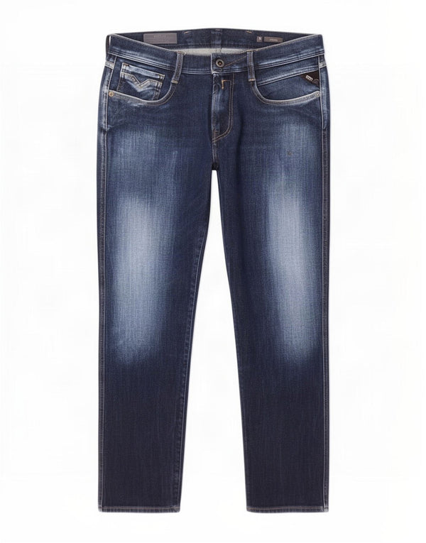 Replay Blugi Anbass Slim pentru femei W32 L27 Bumbac bleumarin