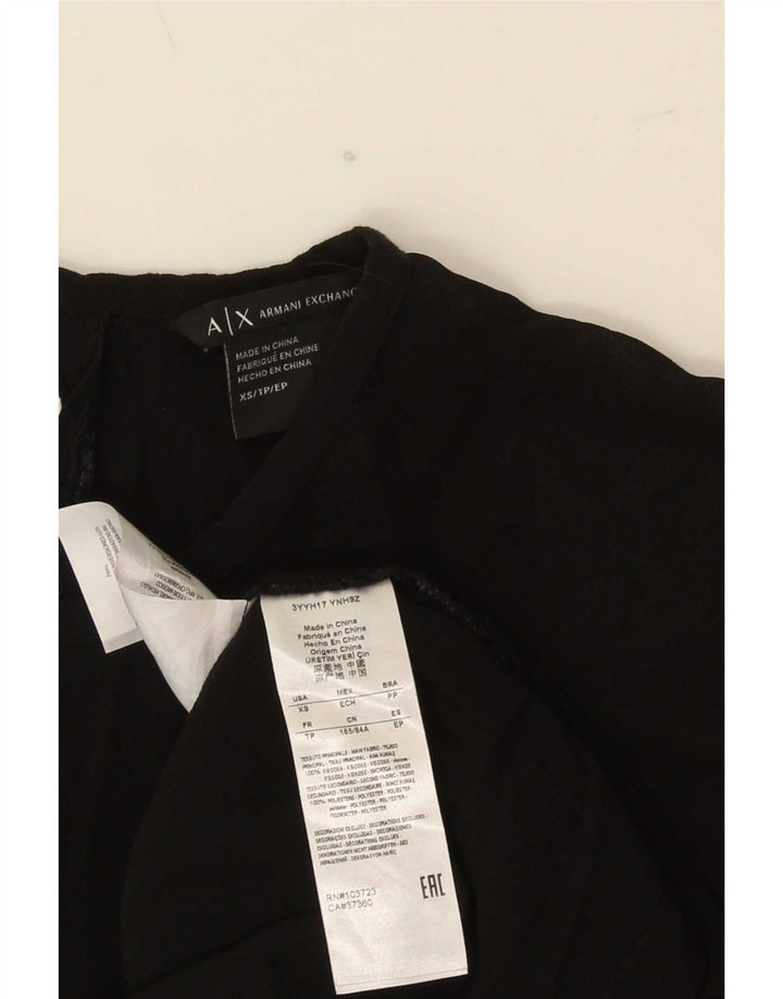 Bluză pentru femei Armani Exchange UK 6 XS, viscoză neagră