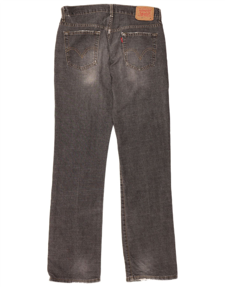 Blugi drepti distressed 505 Levi's pentru femei US 6 Medium W30 L32 gri