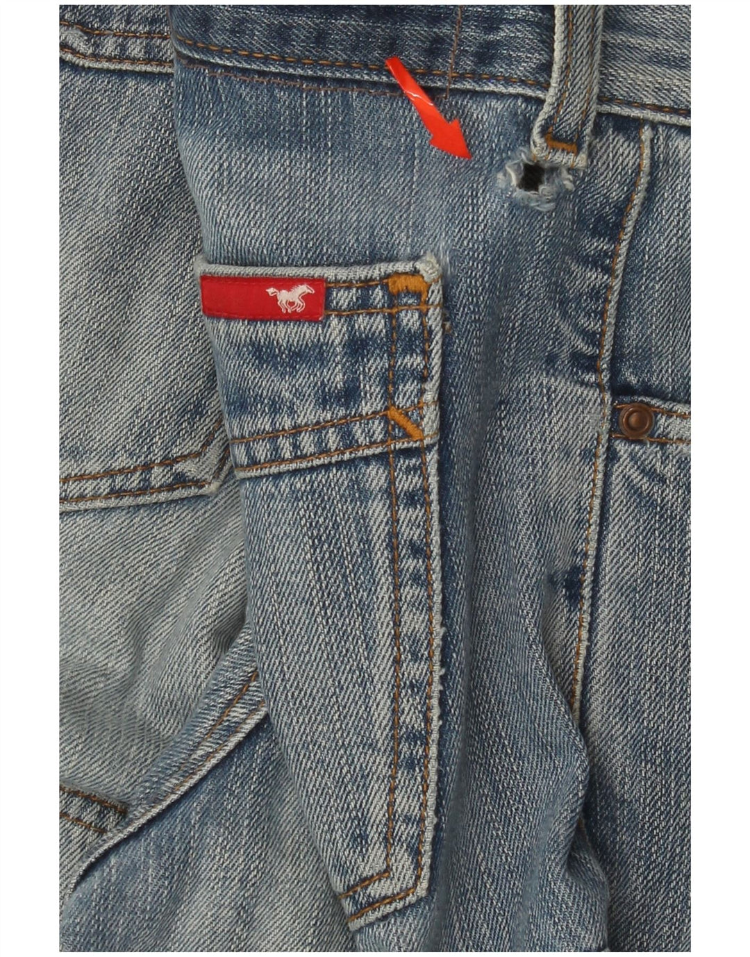 MUSTANG Îmbrăcăminte de lucru pentru bărbați Blugi drepti W33 L34 Bumbac albastru