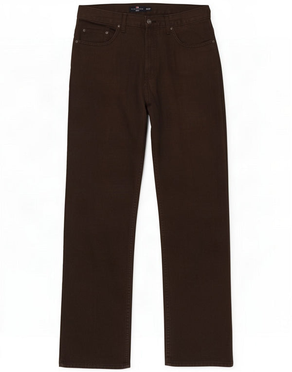 Marks & Spencer Blue Harbour Straight Jeans W32 L31 Brown Bumbac