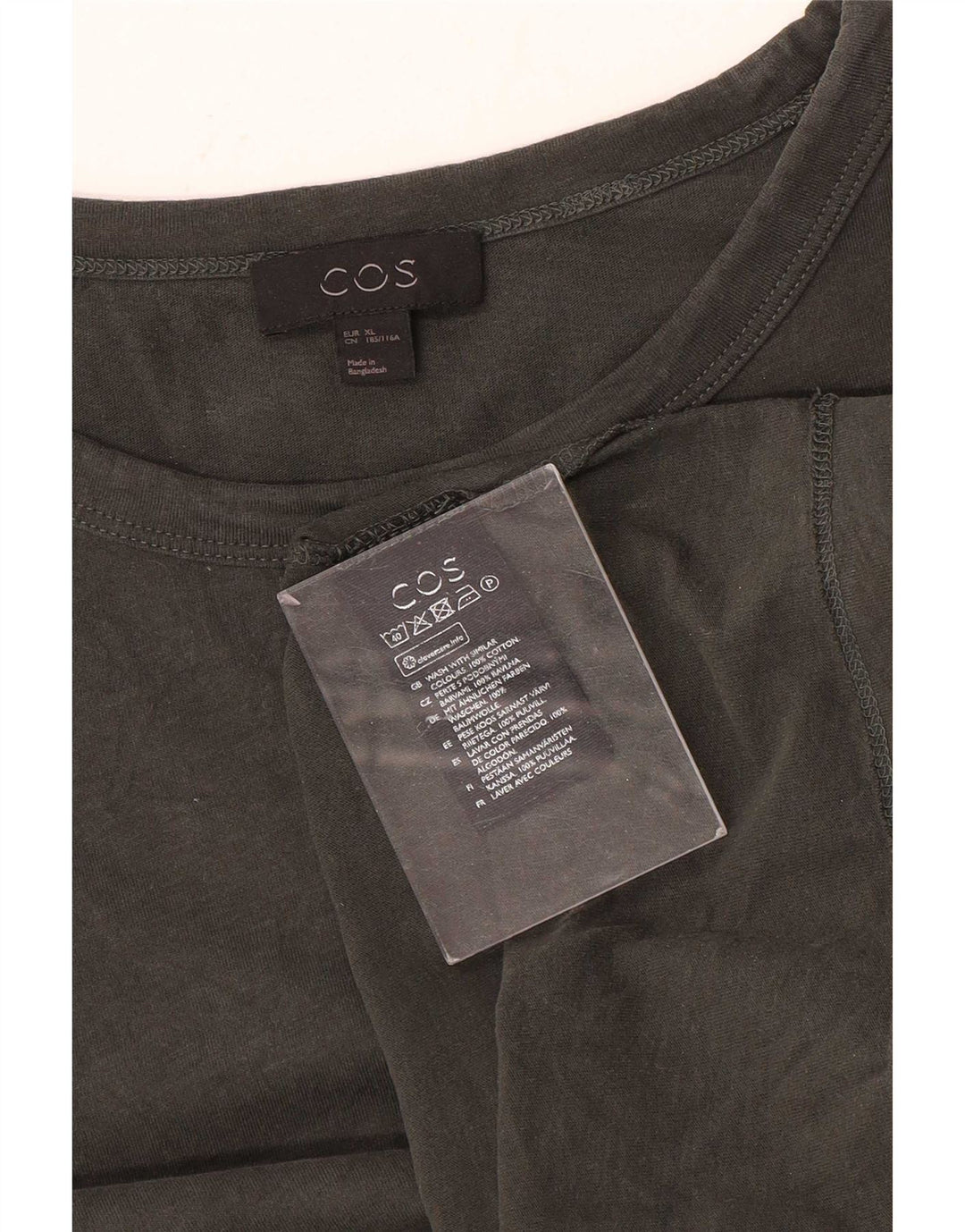 Tricou pentru bărbați Cos Top XL bumbac gri