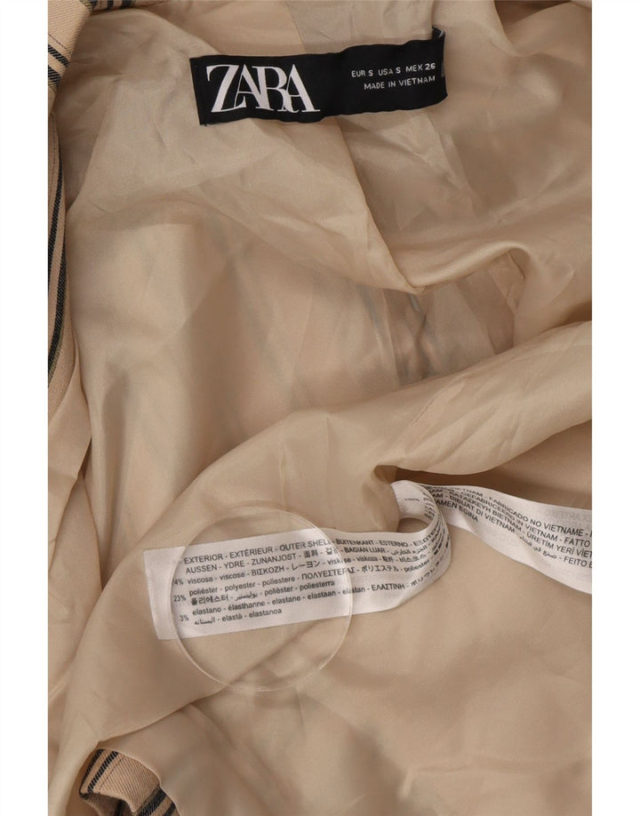 Jachetă pentru bărbați Zara, cu două piepturi, UK 36, viscoză cu dungi mici, bej