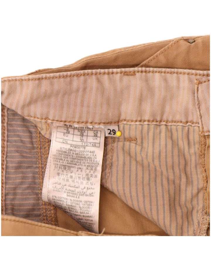 Fusta mini Guess pentru femei W29, bumbac, bej mediu