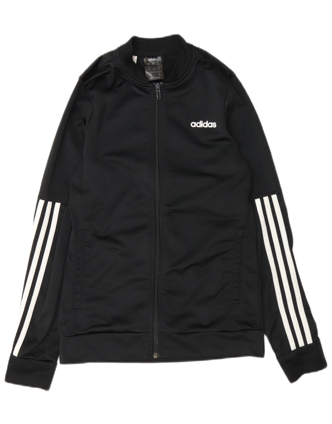 Jachetă de trening pentru băieți Adidas 13-14 ani, poliester negru