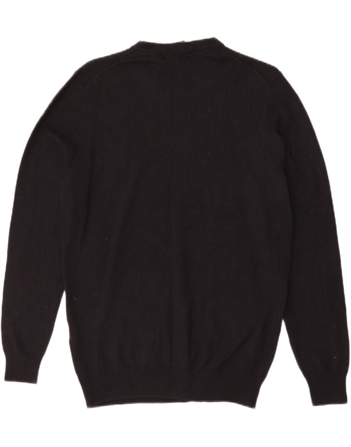 Pulover Lyle & Scott pentru bărbați, cu gât crew, bumbac mediu negru