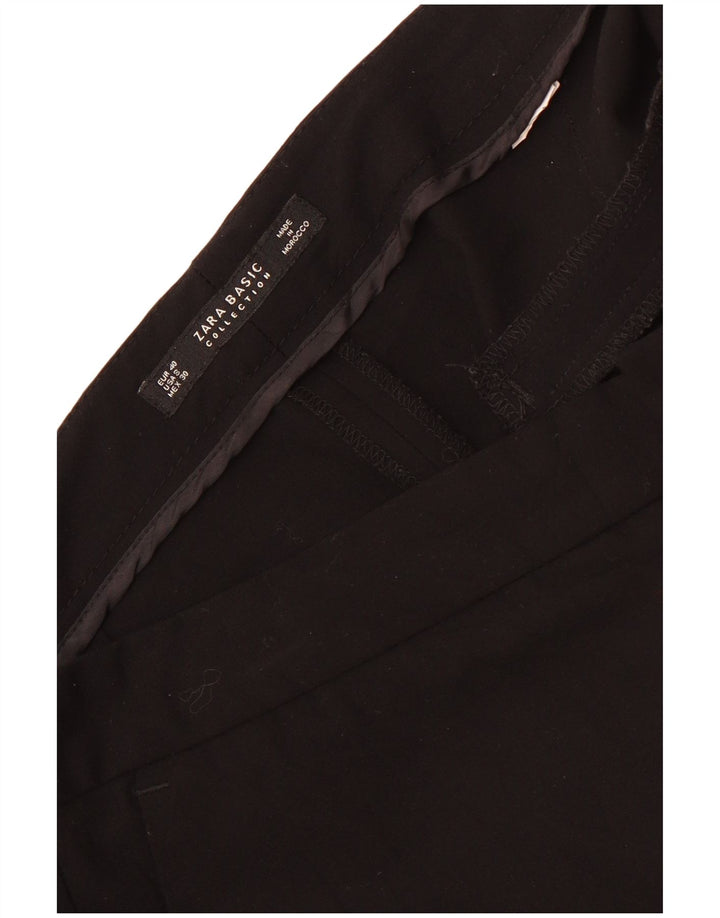 Pantaloni tăiați pentru femei Zara EU 40 Medium W32 L25 Negru