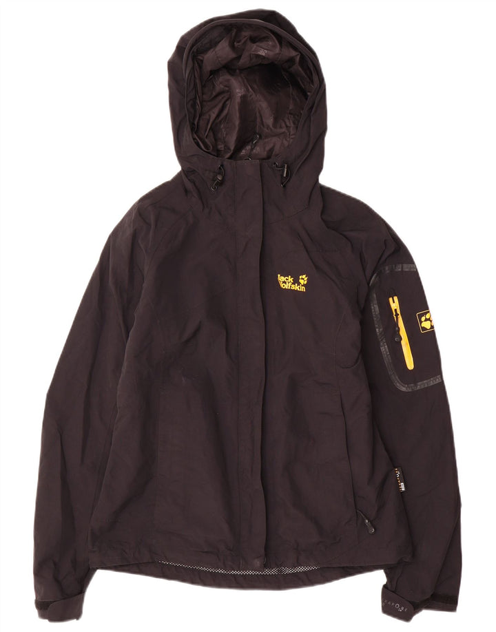 Jack Wolfskin Jachetă de ploaie cu glugă pentru femei UK 8 Small Poliamidă neagră
