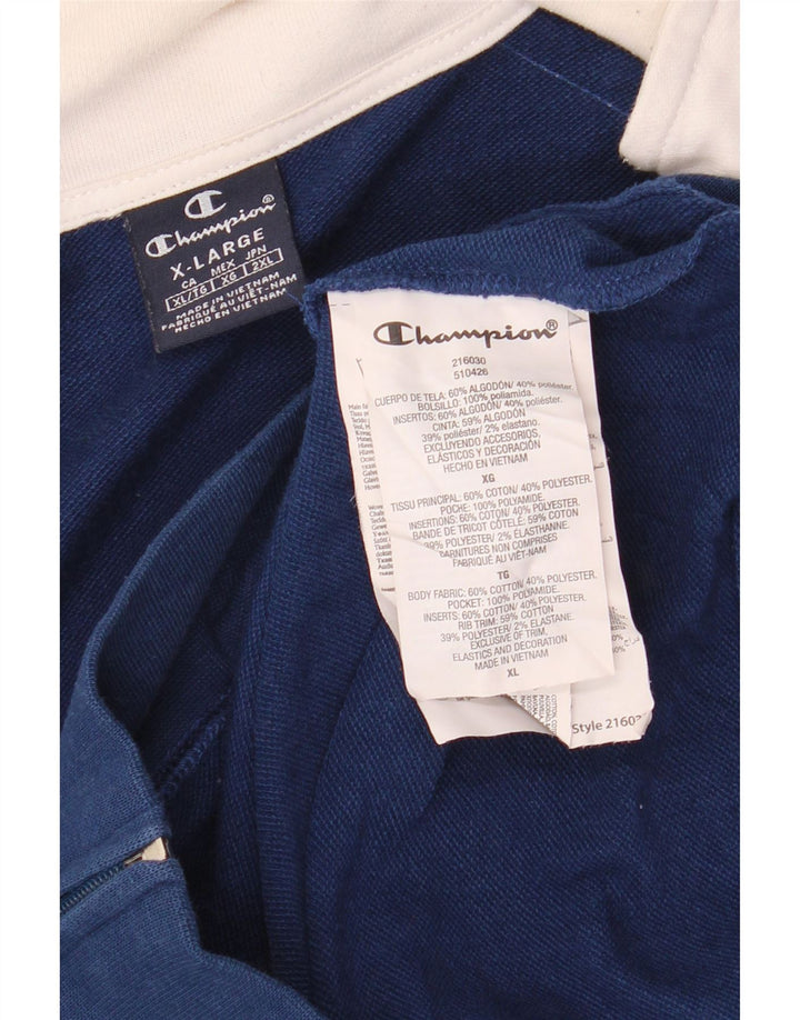 Jachetă de trening pentru bărbați CHAMPION, bumbac color bloc XL, albastru