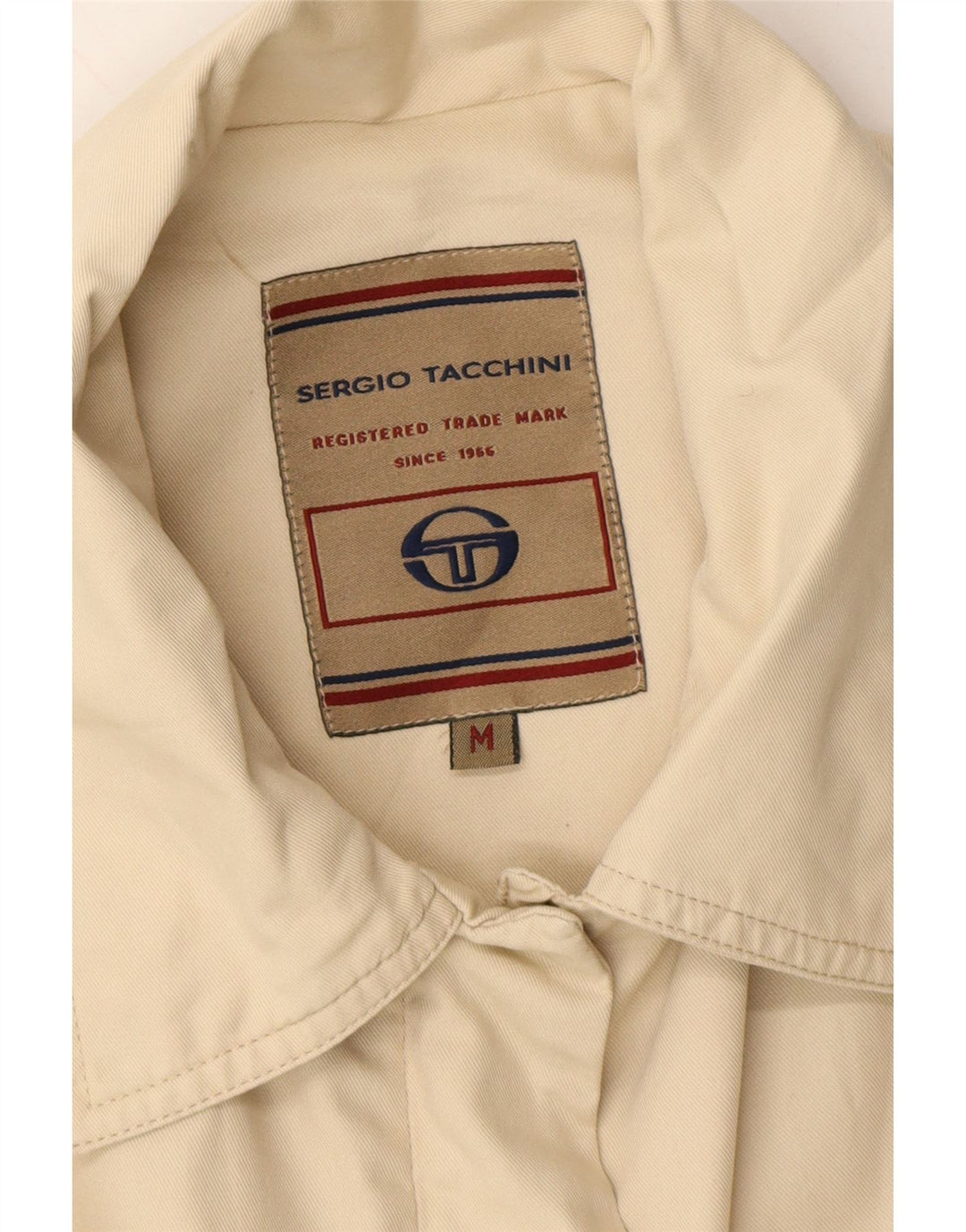 SERGIO TACCHINI Womens Utility Jacket UK 14 Medium Beige Vintage Sergio Tacchini and Second-Hand Sergio Tacchini from Messina Hembry 