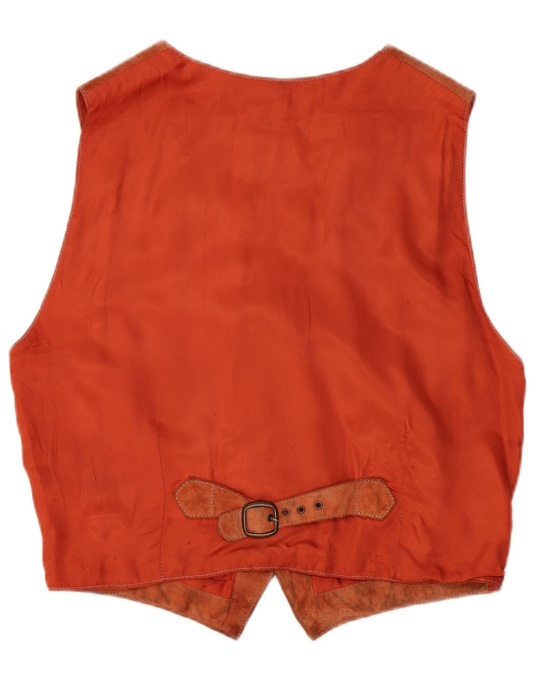 Vestă vintage bărbătească din piele intoarsa maro mica