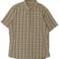 Cămașă cu mânecă scurtă pentru bărbați Wrangler XL, bumbac cu carouri bej