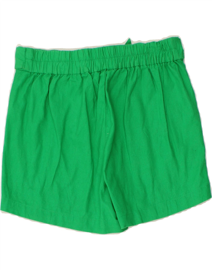 J. CREW Womens Chino Shorts US 4 Small W30 Green Linen Vintage J. Crew and Second-Hand J. Crew from Messina Hembry 