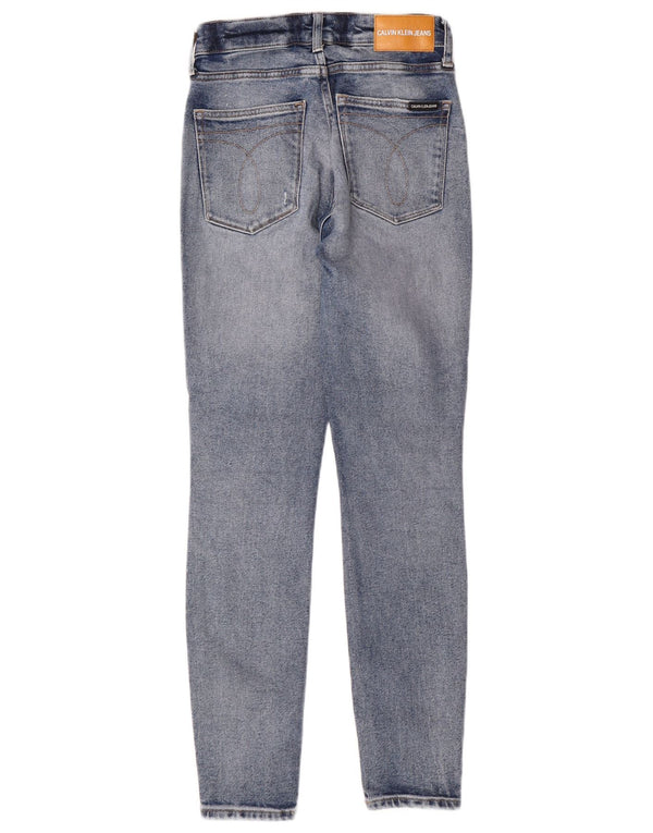 Blugi skinny pentru femei Calvin Klein W26 L30 Blue Cotton Classic