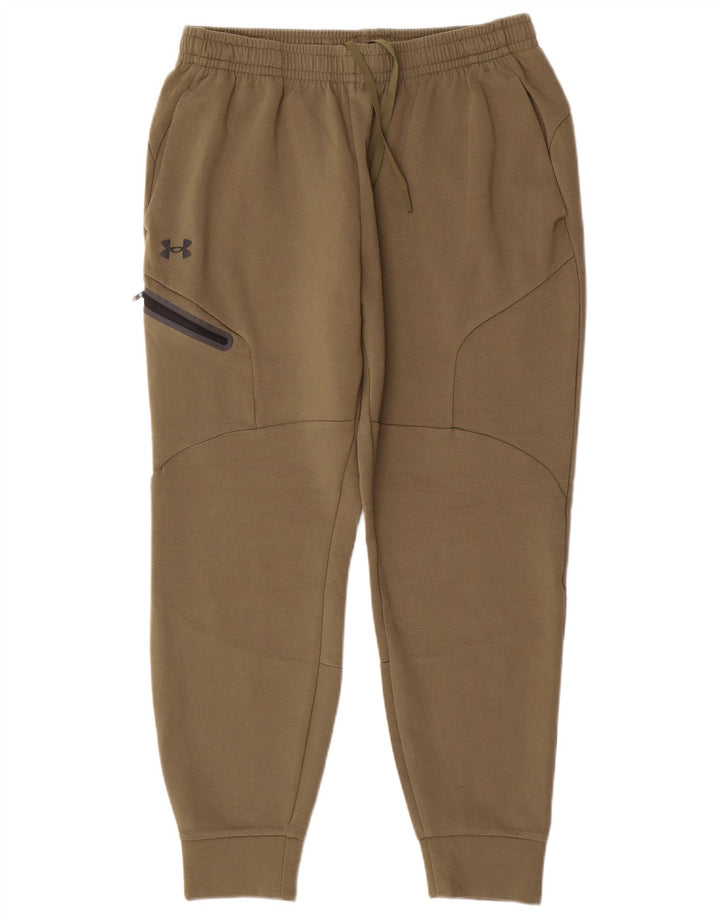 Pantaloni de trening pentru bărbați Under Armour Pantaloni de jogging Mari Kaki Poliester