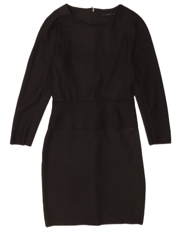 Rochie Cos pentru femei cu mânecă lungă, UK 6 XS, poliester negru