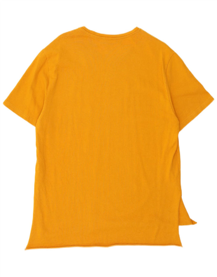 Top cu tunică Benetton pentru femei UK 14, bumbac galben mediu