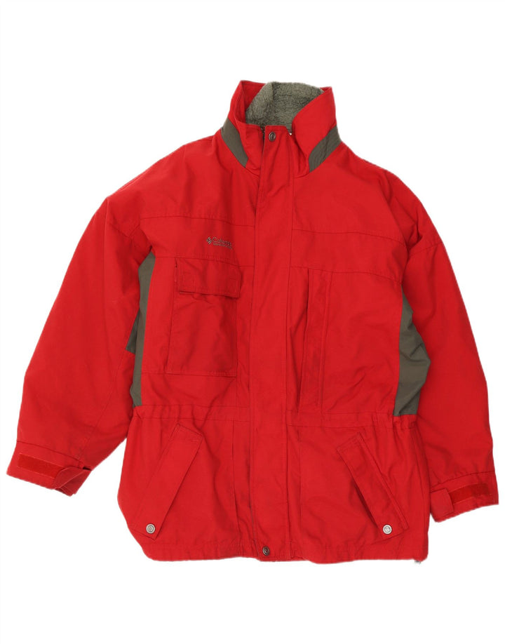 Jachetă de schi Columbia Loose Fit pentru bărbați UK 38 Medium Red Colorblock Nylon