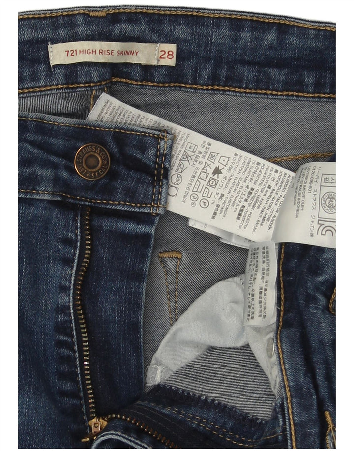 Blugi skinny cu talie înaltă 721 pentru femei LEVI'S W28 L30 bumbac albastru