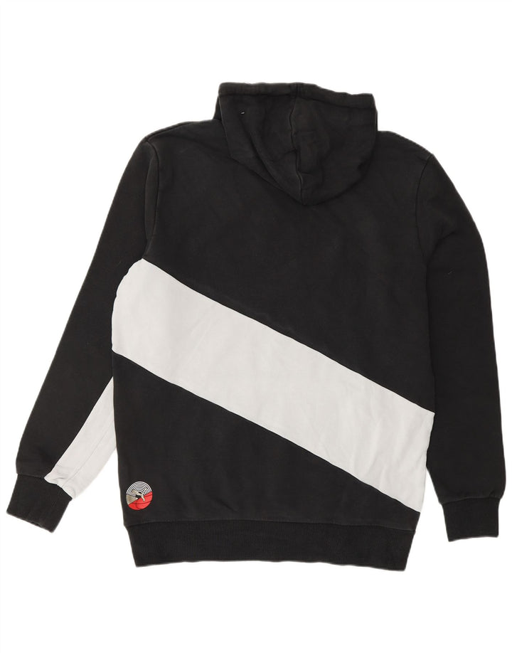 Pulover PUMA pentru bărbați, bumbac color block, mediu negru