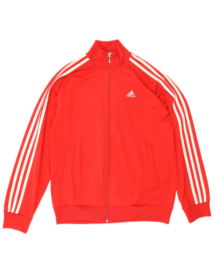 Jachetă de trening Adidas Clima 365 pentru băieți 13-14 ani poliester roșu