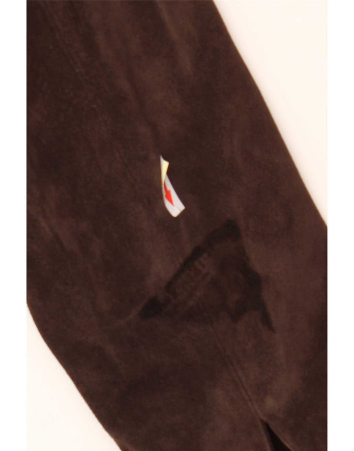 Geaca de piele intoarsa pentru femei Fabrizio Lenzi IT 46 Maro Maro Piele