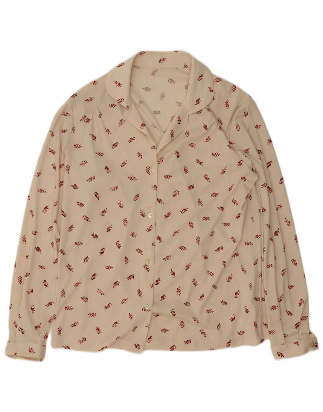 Cămașă vintage pentru femei UK 16 mare Bej Floral