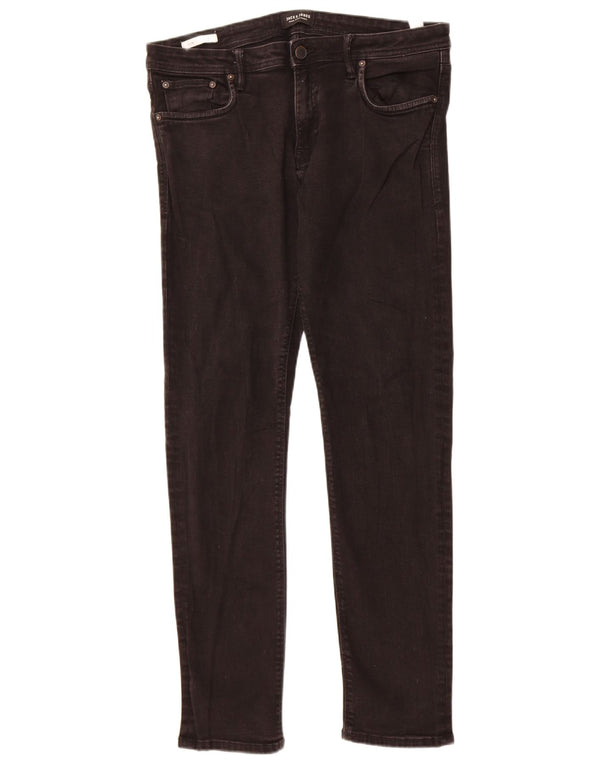Blugi Jack & Jones GLENN Slim pentru bărbați W34 L32 bumbac negru