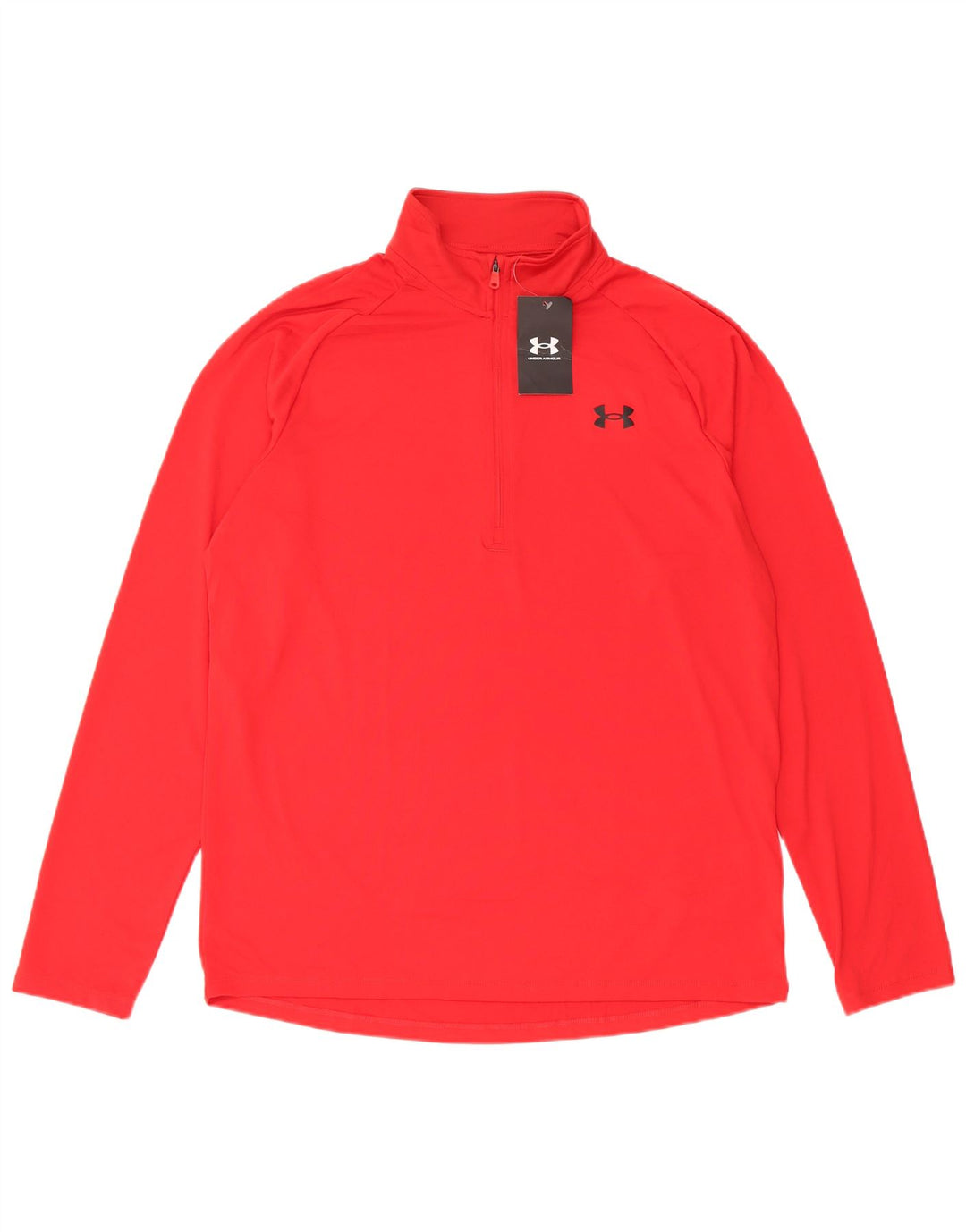 Top de trening Under Armour pentru bărbați, loose fit, cu fermoar și gât, roșu