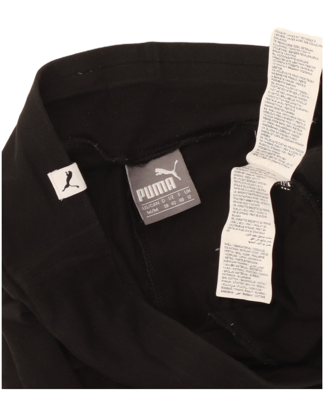 Leggings grafic Puma pentru femei UK 12, bumbac mediu negru
