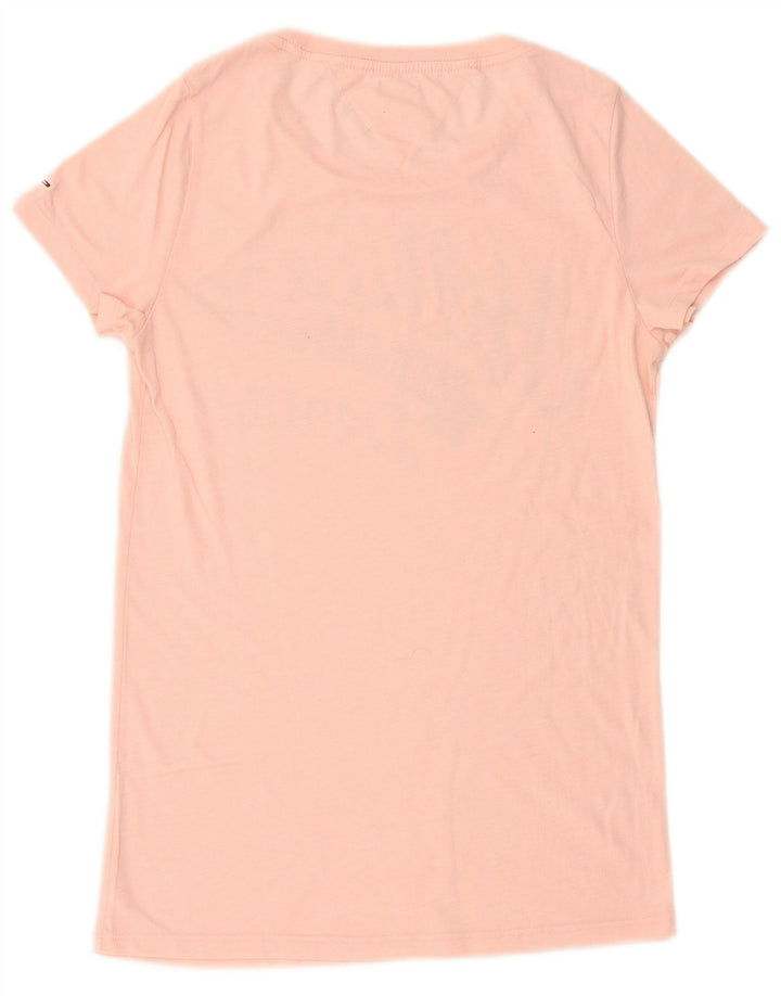 TOMMY HILFIGER Tricou cu grafic pentru femei Top UK 14 Large Pink
