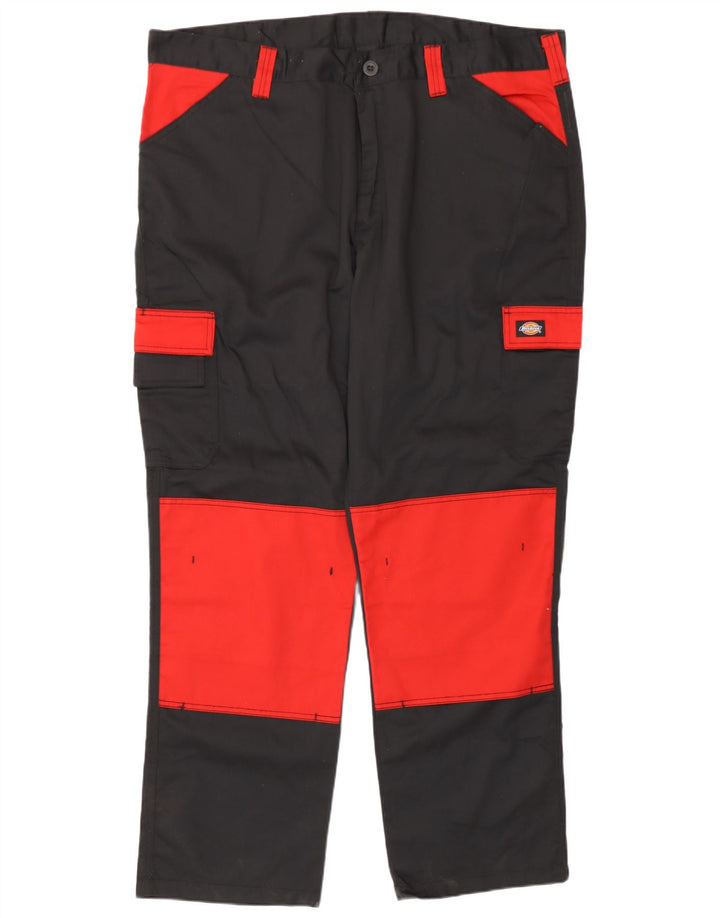 Pantaloni cargo drepti pentru bărbați Dickies W44 L31 Poliester color bloc negru