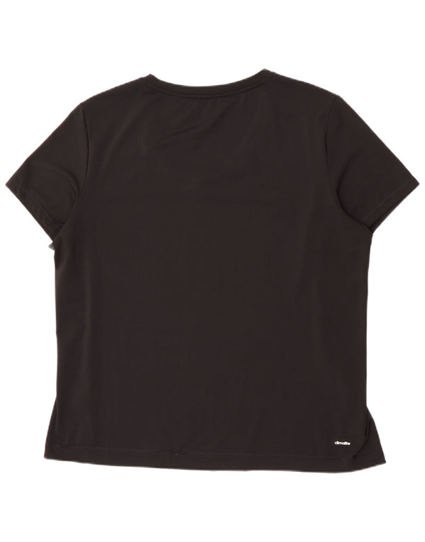 Tricou Adidas Climalite pentru femei, Marea Britanie 24/26 2XL Negru