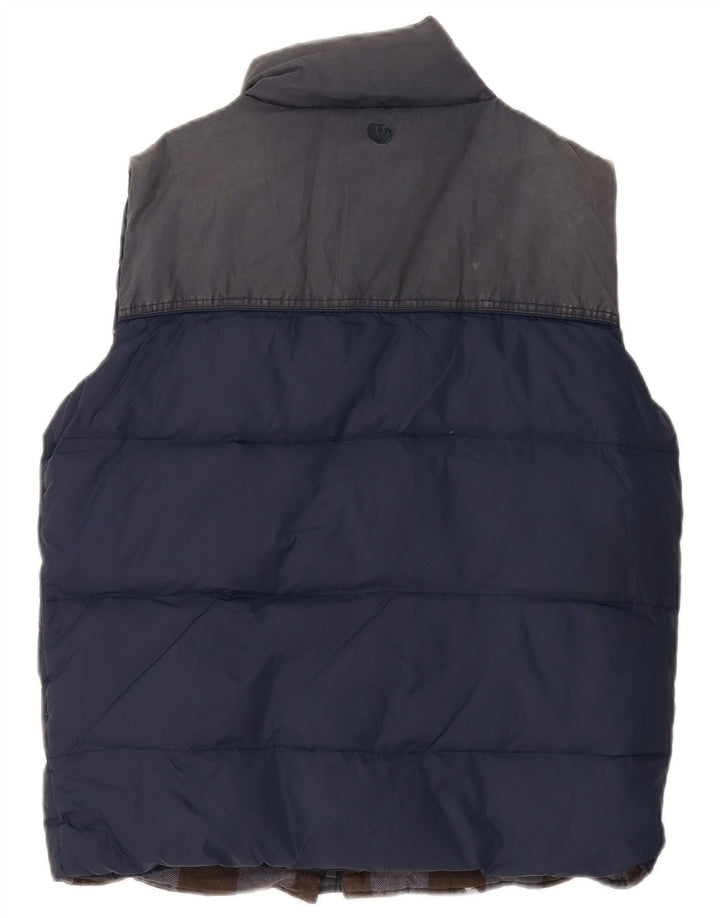 FAT FACE Gilet căptușit pentru bărbați UK 38 Medium Navy Blue Colorblock