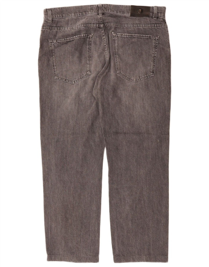 TRUSSARDI Mens Straight Jeans W38 L28 Grey Cotton