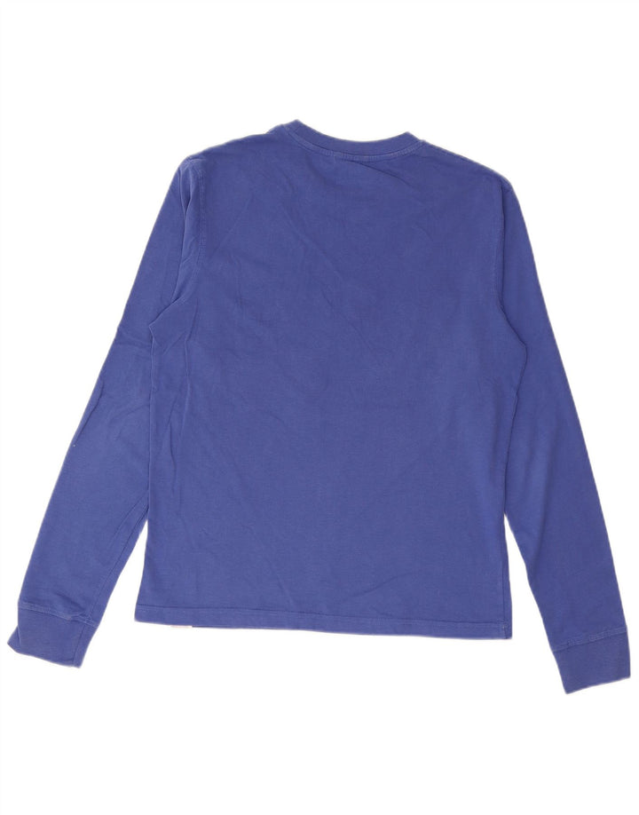 CARRERA pentru bărbați, New York City, top grafic cu mânecă lungă, bumbac albastru mic