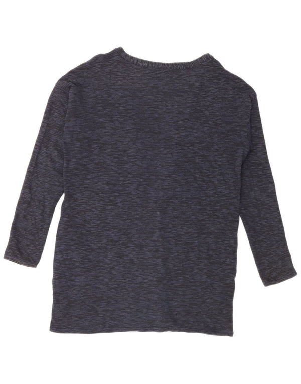 Pulover cardigan cu paragate Topshop pentru femei UK 10 mic bumbac bleumarin