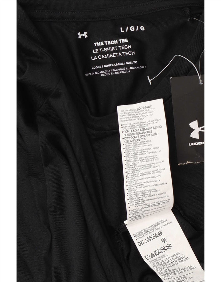 Tricou Under Armour pentru bărbați Top mare din poliester negru