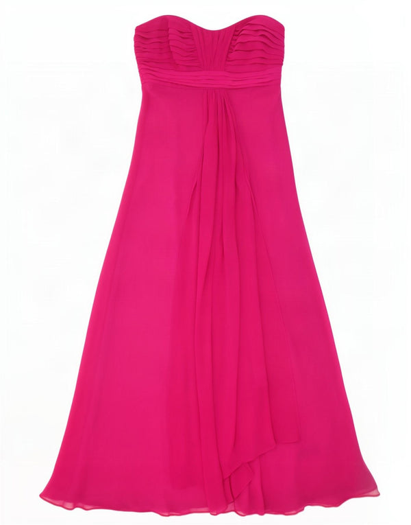 Rochie Maxi fără bretele pentru femei Debut UK 12 Medium Burgundy Poliester