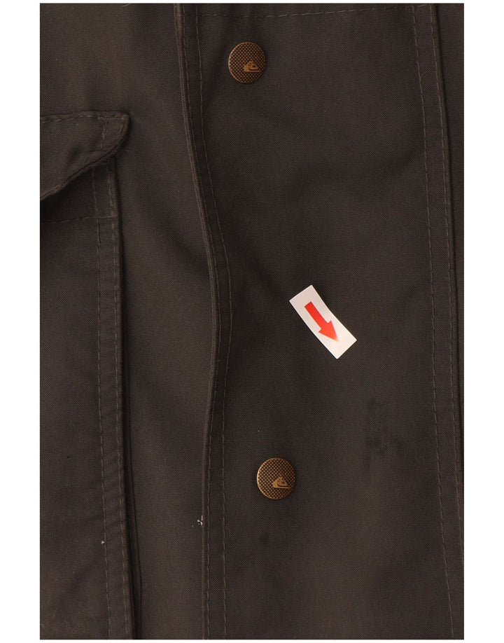 Jachetă de vânt cu glugă Quiksilver pentru bărbați UK 38 Poliester gri mediu