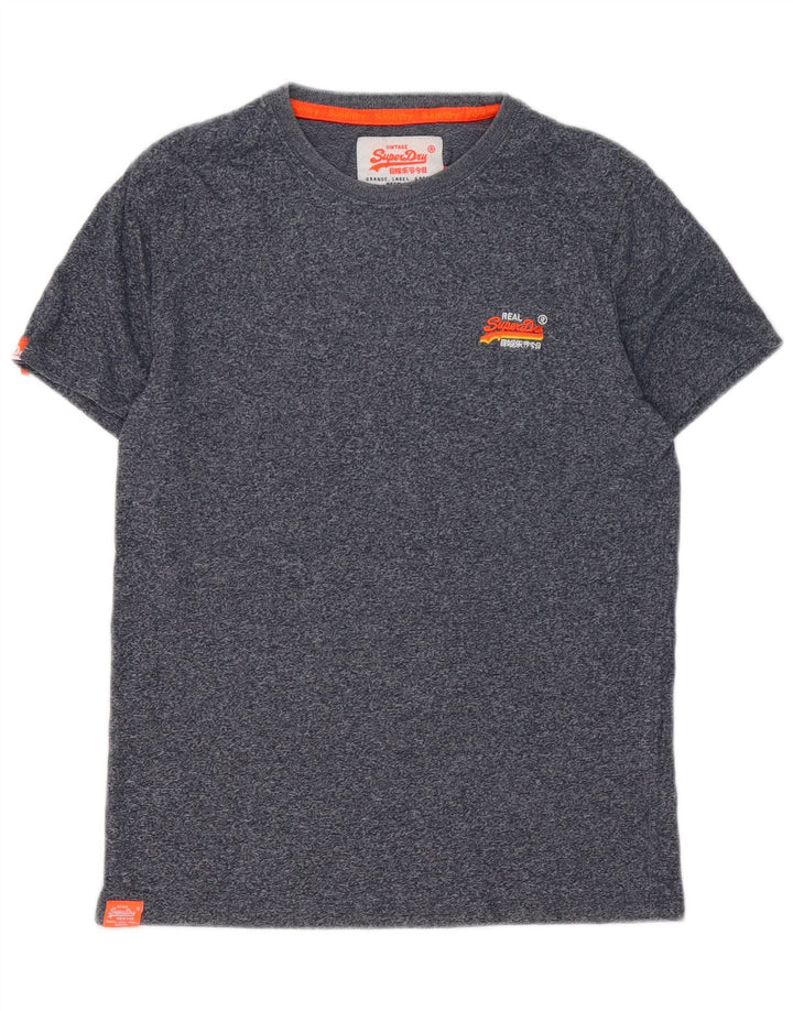 Tricou pentru bărbați Superdry Top mic din bumbac cu pete albastru bleumarin