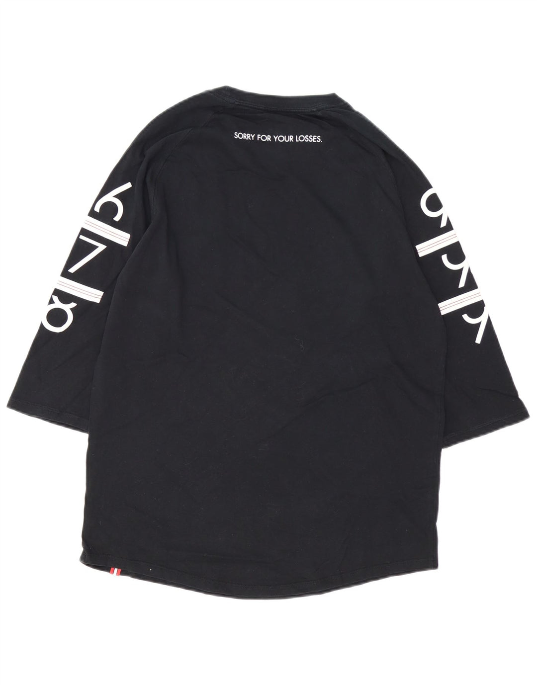 Top grafic Jordan pentru bărbați, cu mânecă 3/4, bumbac mediu negru