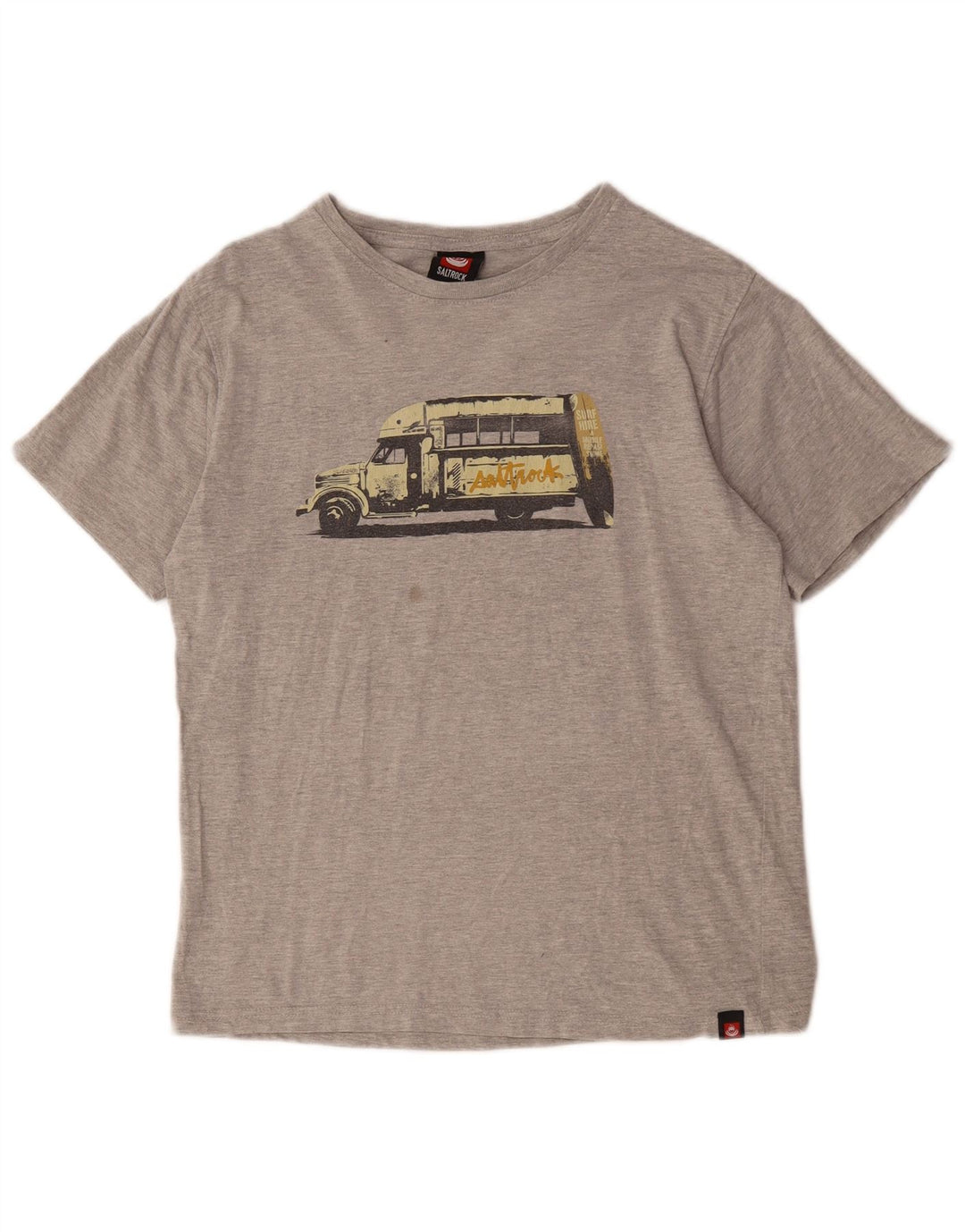 Tricou grafic pentru bărbați Saltrock Top mic, gri, bumbac cu pete