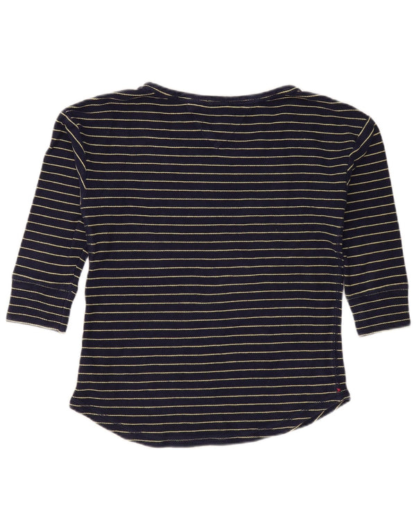 Top pentru femei Tommy Hilfiger cu mâneci 3/4 UK 10 mic, bleumarin, bumbac cu dungi