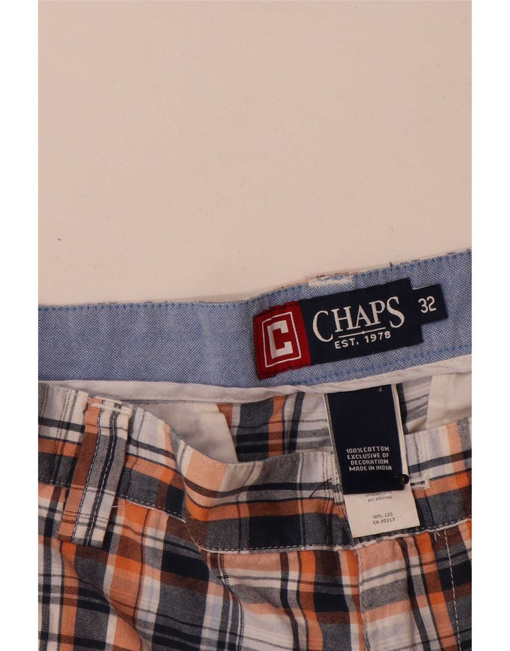 Pantaloni scurți chino pentru bărbați Chaps W32 Medium Bleumarin Check