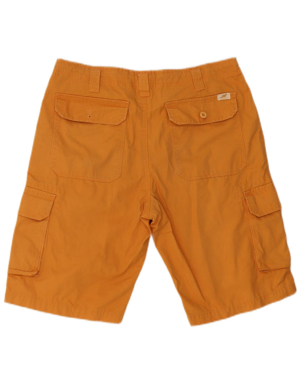 Pantaloni scurti cargo vintage pentru bărbați IT 46 Small W32 Bumbac portocaliu