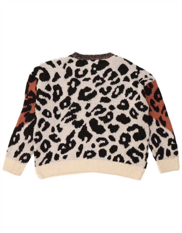 Pulover pentru damă Marks & Spencer crop cu gât barcă UK 14 Medium Multicolor
