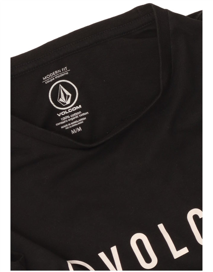 Tricou grafic Volcom Modern Fit Top Bumbac mediu negru